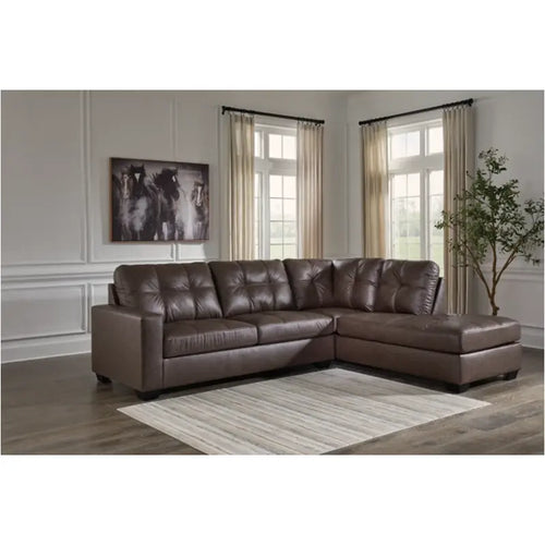 8561-8562 Barlin Brown Upholstered 2 Pc Sectional $799.95