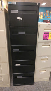 R454 Black 5 Drawer Legal Vertical Used File $199.98 - 1 Only!