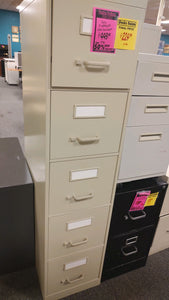 R46 Putty 5 Drawer Letter size Vertical Used File $224.98 - 1 Only!