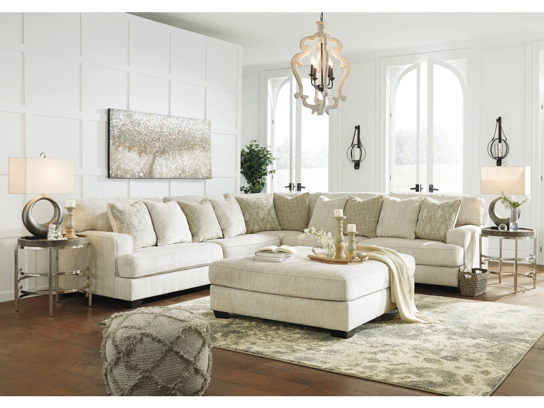 8361/8362/8364/6391 Rawcliffe 3PC Beige Upholstered Sectional w/Ottoman $2,188.00