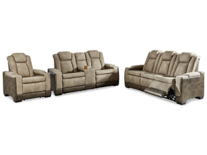 8614 Two Tone Sand Power Reclining Loveseat w/Adjustable Headrest $1,599.95