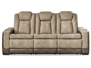 8613 Two Tone Sand Power Upholstered Reclining Sofa w/Adjustable Headrest $1,599.95