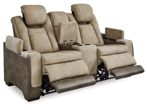 8614 Two Tone Sand Power Reclining Loveseat w/Adjustable Headrest $1,599.95