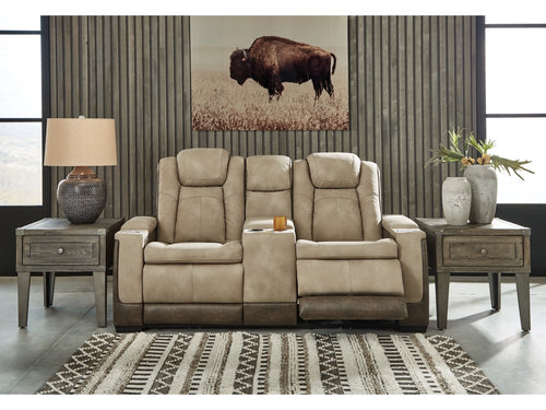 8614 Two Tone Sand Power Reclining Loveseat w/Adjustable Headrest $1,479.95