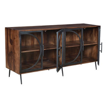 Load image into Gallery viewer, 8534 18&quot;x 60&quot; 4 Door Metal/Wood Storage Console $799.95