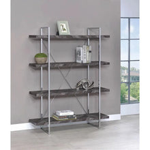 Load image into Gallery viewer, 8249 14&quot;x 62&quot; Rustic Gray Herringbone Bookcase $229.95