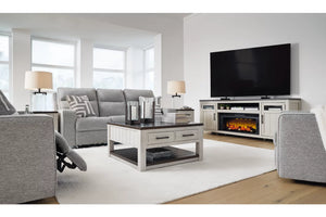 8277 88" 2-Tone Gray/Brown TV Stand w/Fireplace $1199.95