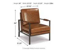 Load image into Gallery viewer, 8551 Faux Leather/Metal Accent Chair $339.95