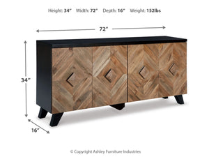 8467 16"x 72" 2 Tone Wood Storage Console $399.95