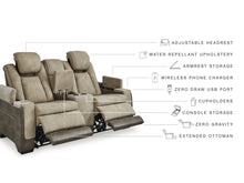 Load image into Gallery viewer, 8614 Two Tone Sand Power Reclining Loveseat w/Adjustable Headrest $1,599.95