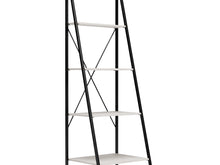 Load image into Gallery viewer, 8351 White 4 Shelf Ladder Bookcase $89.95