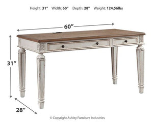 5843 60" Realyn Two Tone Writing Desk $369.95