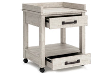 Load image into Gallery viewer, 6346 Rustic White 2 Drawer Printer Stand w/USB $189.95