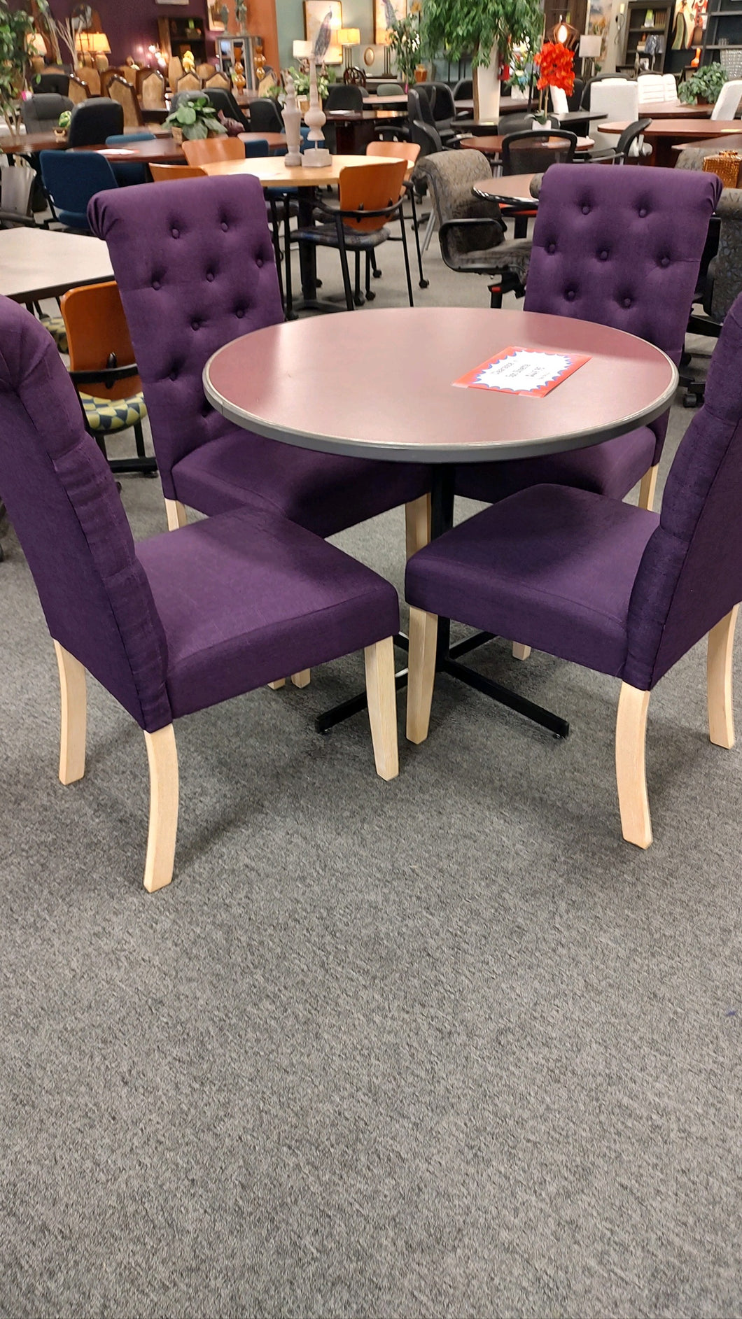 R4141 5pc Purple Round Table w/4 Chairs $449.95 - 1 Only!