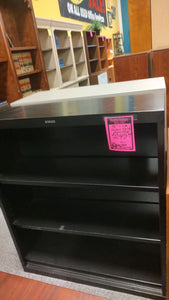 R111 36" x 42" Black Metal Used Bookcase $124.98 - 1 Only!