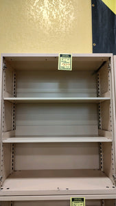 R14 36"x 43" Beige Metal Used Bookcase $99.95