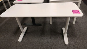 R958 24"x 55" White Adjustable Used Table $99.98 - 1 Only!