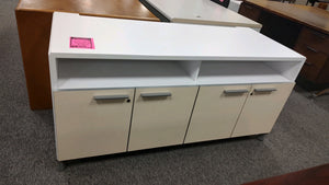 R1361 24"x 60" White Used Storage Credenza $249.98 - 1 Only!