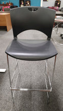 Load image into Gallery viewer, R2147 30&quot; High Black/Chrome Stool Used Chair $74.98