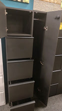 Load image into Gallery viewer, R6411 24&quot;x 64&quot; Black 4 Drawer Used File / Wardrobe $49.98