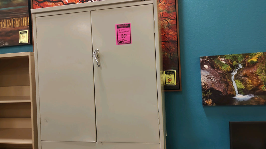 R901 Metal 2 Door Used Storage Cabinet $79.98 - 1 Only!