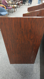 R605 Mahogany Used Podium w/casters $79.95 - 1 Only!