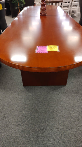 R996 12' Cherry Racetrack Conference Used Table $650.00 - 1 Only!