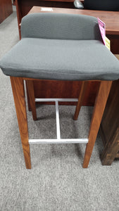 R2120 Gray/Wood/Metal 30" Barstool Used Chair $49.98