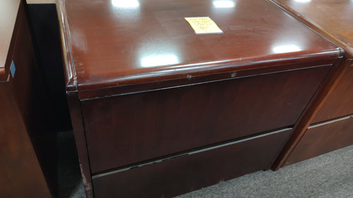 R7712 2 Drawer Mahogany Used Lateral File $88.00 - 1 Only!