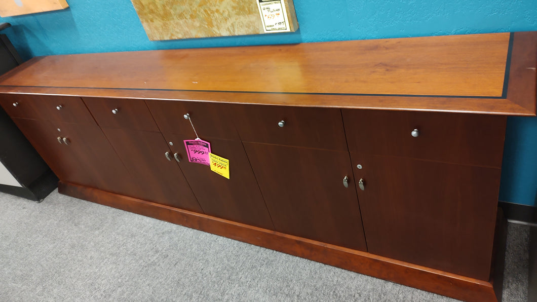 R5555 6'x 8.75' Cherry Used Storage Credenza $499.98 - 1 Only!