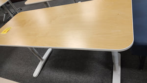 R21 24"x 55" Blonde/White Adj Used Table $49.95