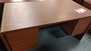 R7706 30"x 60" Cherry Used Desk w/2 Files $199.98