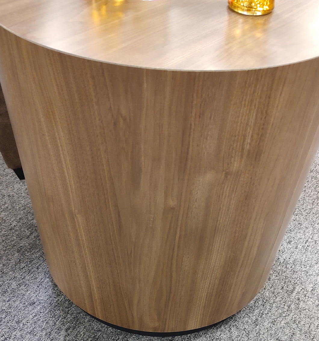 R175 Round Walnut Finish End Used Table $49.98 - 1 Only!