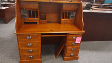 Load image into Gallery viewer, R4444 33&quot;x 54&quot; Oak Roll Top Used Desk $599.95 - 1 Only!