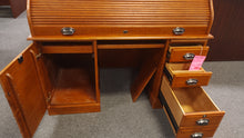 Load image into Gallery viewer, R4444 33&quot;x 54&quot; Oak Roll Top Used Desk $599.95 - 1 Only!