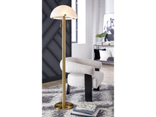 Load image into Gallery viewer, 8557 Tobbinsen Brass Floor Lamp $99.95