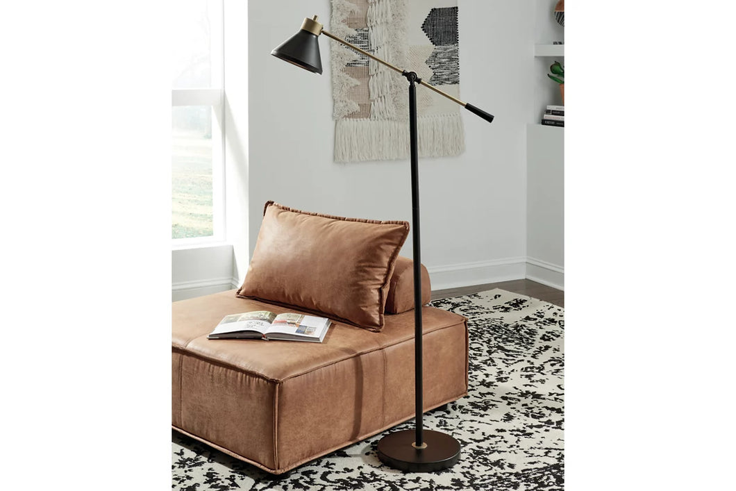 L734341 Black/Gold Arm Floor Lamp $69.95 - 1 Only!