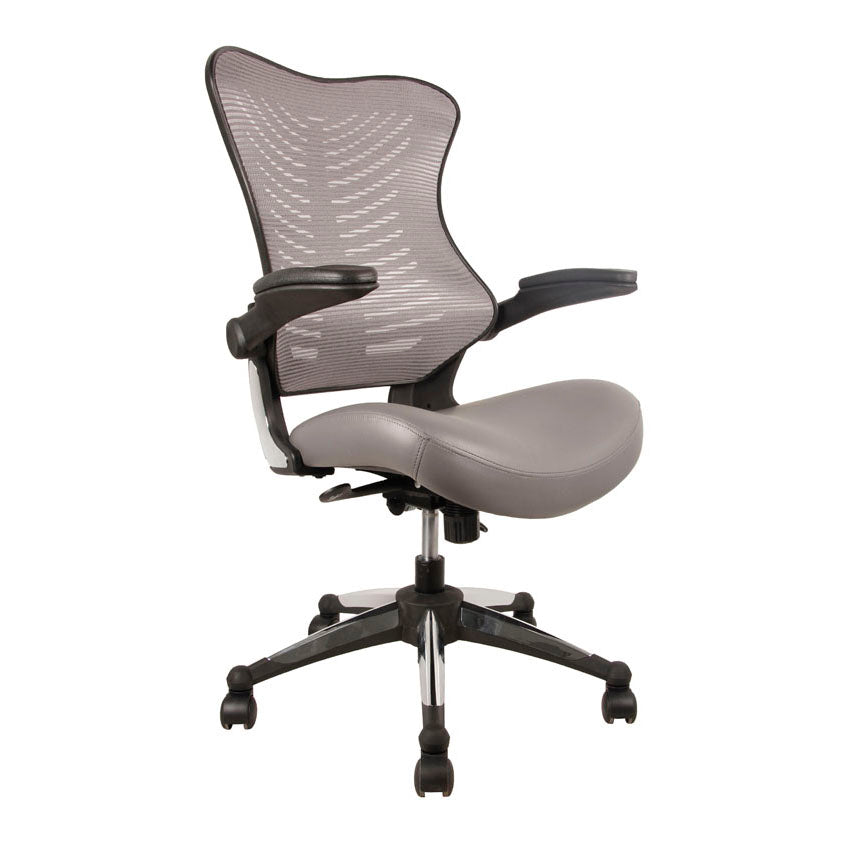 8056 Gray Mesh Back w/flip up Arms Desk Chair $269.00