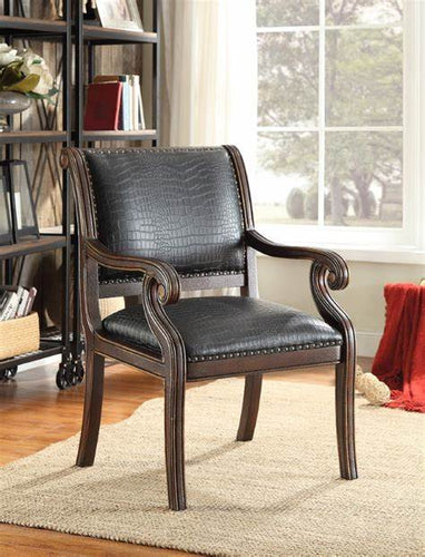 3178 Wood Frame Rich Textured Accent Chair $288.00