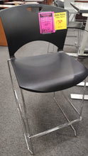 Load image into Gallery viewer, R2147 30&quot; High Black/Chrome Stool Used Chair $74.98