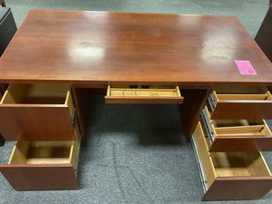 R189 36”x 72” Cherry Used Desk w/2 Files $199.98 - 1 Only