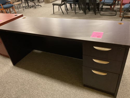 R3608 24”x 71” Espresso Used Credenza Desk w/1 File $199.98 - 1 Only