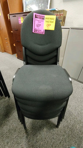 R70 Black/Blue Armless Guest Used Chair $15.00