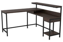 Load image into Gallery viewer, 6548 54&quot; Brown Grain L Shape Desk w/Storage $249.95