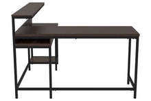 Load image into Gallery viewer, 6548 54&quot; Brown Grain L Shape Desk w/Storage $249.95