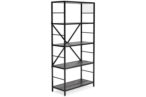 7534 Dark Oak and Metal Bookcase $169.95