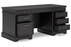 8062 66" Vintage Black Executive Desk $988.00